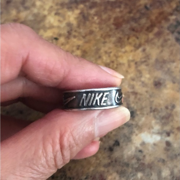 Vintage Sterling Silver Nike Ring Stamped 925 - Picture 8 of 10